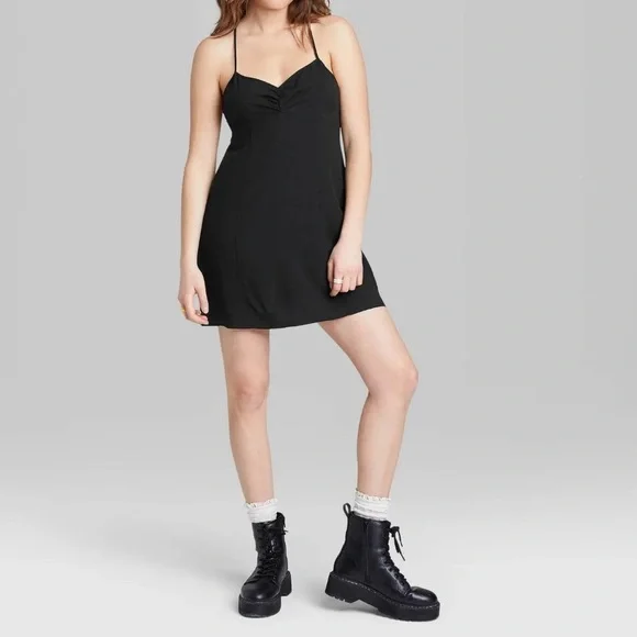 wild fable | Dresses | Wild Fable Black Sleeveless Woven Fit Flare Mini Sun  Dress | Poshmark